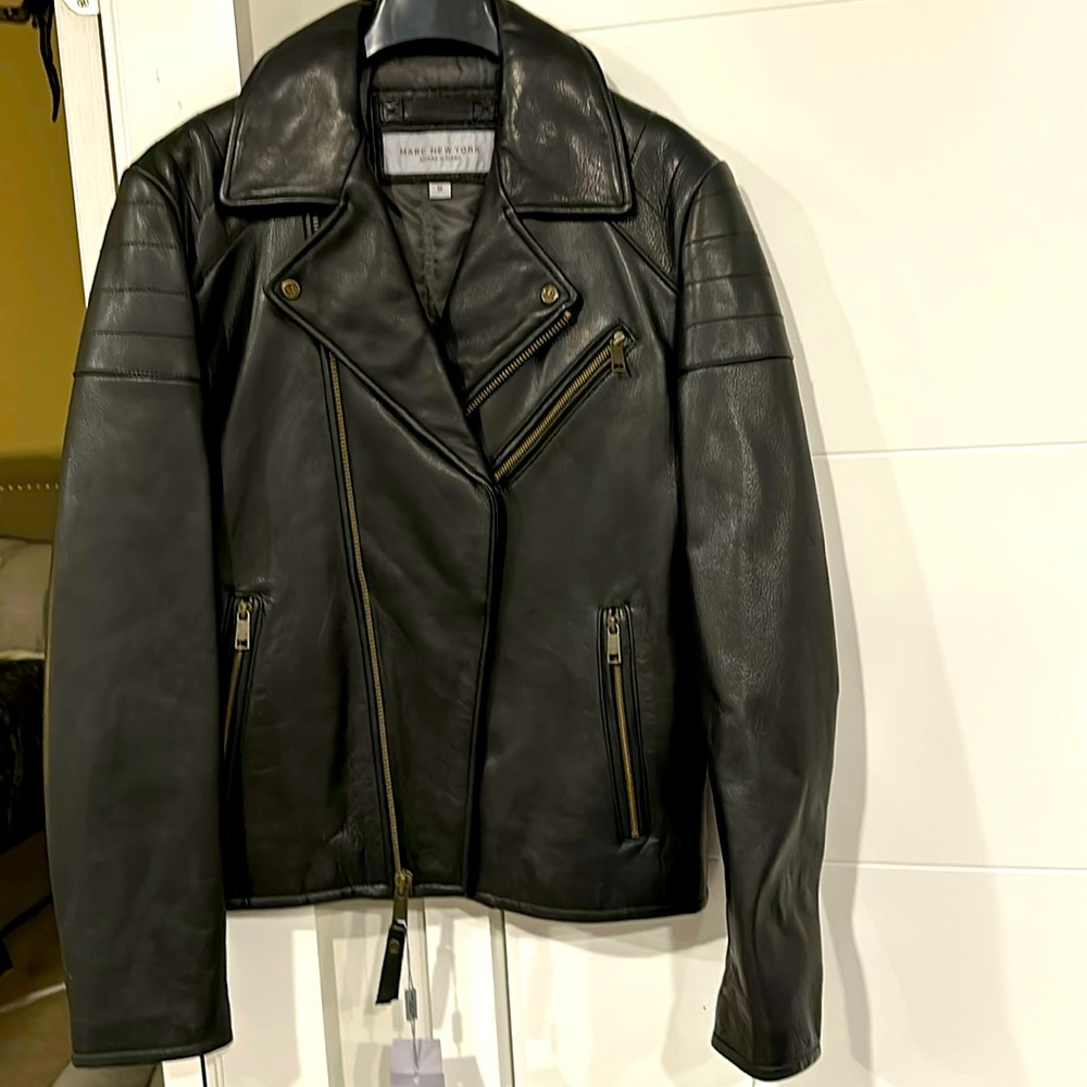Men’s leather moto jacket